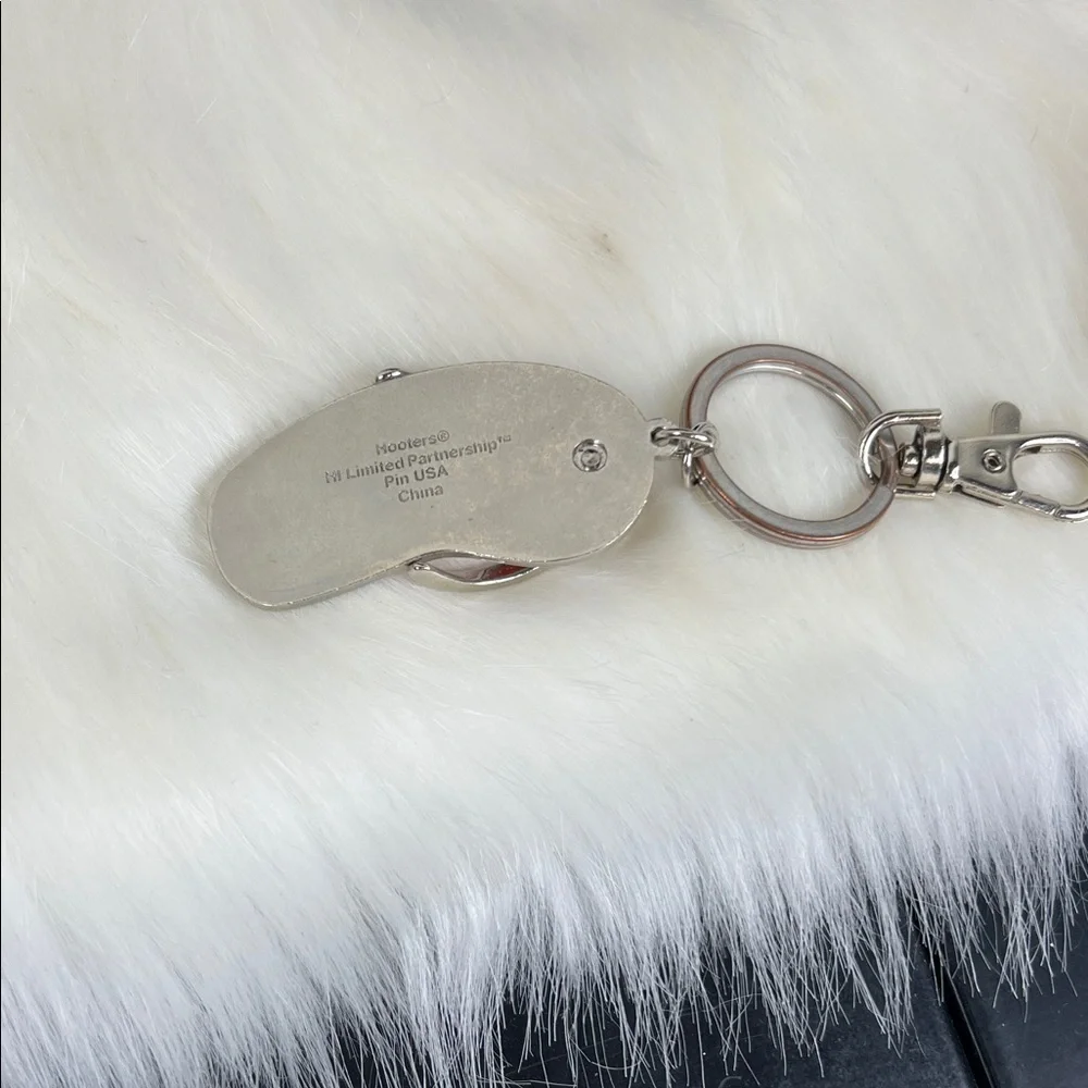 Colorful Hooters Keychain with Flower Flip Flop Charm